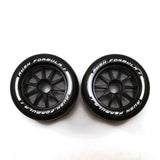 RUSH VF1 FMS F1 Front Rubber Slick Tires Medium Soft Premount 2 pcs (Green) - RU-0469