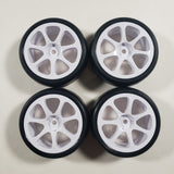 RUSH VR3 36X White Seven Spoke Type A Yellow Premount - RU-0869 (Tamiya TCS Spec Tire)