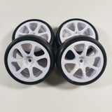 RUSH VR3 36X White Seven Spoke Type A Yellow Premount - RU-0869 (Tamiya TCS Spec Tire)
