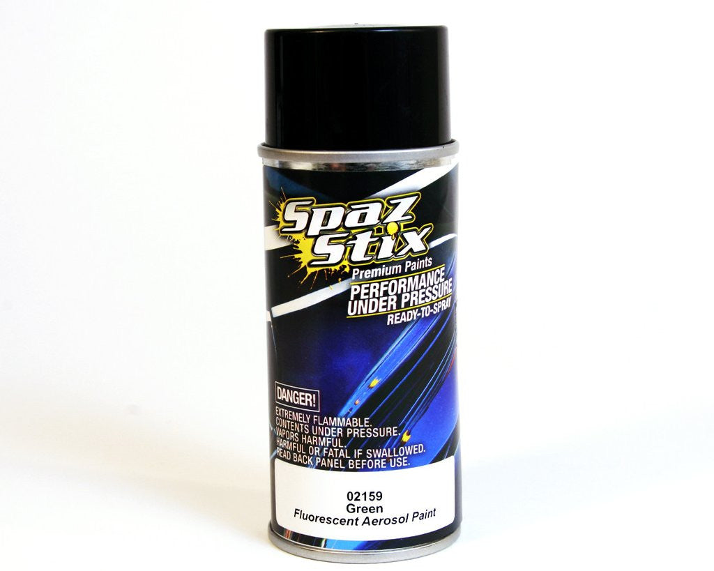 SPAZ STIX GREEN FLUORESCENT AEROSOL PAINT 3.5OZ - SZX02159 - ActivRC - 1
