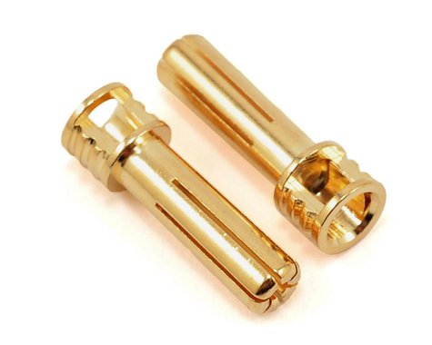 TQ Wire 5mm "Flat Top" Male Bullet Connector (Gold) (2) - TQ2508